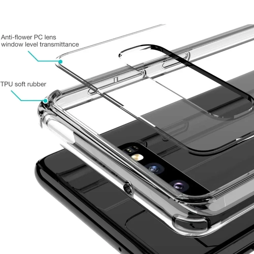 TOZO for Samsung Galaxy S10 Case 6.1 Inch Clear Hybrid PC+TPU Soft Grip NEW